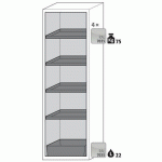 ARMOIRE SÉCURITÉ S-PHOENIX-90 S90.196.060.FDAS JAUNE - ASECOS