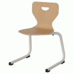 CHAISE MALIBU AST - T4 - COQUE HÊTRE / ACIER BLANC 9016 - MANUTAN EXPERT