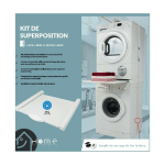 KIT SUPERPOSITION AVEC TIROIR POUR LAVE LINGE ET SECHE LINGE 80150 POUR LAVE LINGE AYA - NC