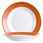 LOT DE 6 - BRUSH ASSIETTE CREUSE TERRACOTTA 22,5 CM