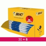 PACK DE 30 STYLOS BILLE ATLANTIS BIC RÉTRACTABLES + 6 OFFERTS - BLEU