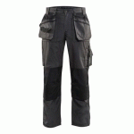 PANTALON DE TRAVAIL ARTISAN ÉTÉ GRIS FONCÉ/NOIR TAILLE 52 - BLAKLADER