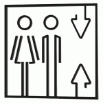 PICTOGRAMME ASCENSEUR - NOIR SATINÉ