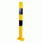 POTEAU ACIER LAQUÉ 70X70 MM JAUNE NOIR SUR PALTINE - CROSO