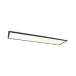 QAZQA - LIV - LED DIMMABLE PANNEAU PANEL PLAFONNIER VARIATEUR INCLUS - 1 LUMIÈRE - L 1200 MM - NOIR - MODERNE - ÉCLAIRAGE INTÉRIEUR - SALON I CHAMBRE