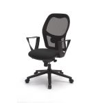 SIÈGE  DE BUREAU STUDENT  MAILLE/TISSU  HAUTEUR AJUSTABLE A ROULETTES - NOIR