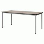 TABLE MALIBU 180X80 T6 4P STRA ANTIB ACACIA/NOIR GRIS 9006 - MANUTAN EXPERT