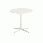 TABLE TAMARIS Ø 80 PL.BLANC/BLANC PIET.ARGENT/BLANC - CLEN