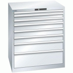 ARMOIRE GRIS CLAIR 870X725X1000 AVEC 8 TIR. 75KG - LISTA