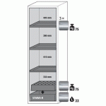 ARMOIRE SÉCURITÉ S-PHOENIX VOL.2-90 S90.196.060.FDAC BLANC - ASECOS