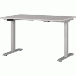 BUREAU RÉGLABLE ÉLECTRIQUE GW-MAILAND-120CM-CACHEMIRE/ARGENT - GERMANIA