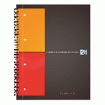 LOT DE 5 - CAHIER SPIRALE OXFORD INTERNATIONAL NOTEBOOK A4+ 23 X 29,7 CM - PERFORÉ 4 TROUS - PETITS CARREAUX 160 PAGES