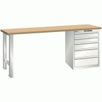 ÉTABLIS BLANC GRIS 2000X700X890 CAP. 800KG ET 5 TIR. 75KG - LISTA