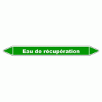 LOT DE 3 - MARQUEUR DE TUYAUTERIE - EAU DE RÉCUPÉRATION - NFX 08-105 - VINYLE 355 X 37 MM