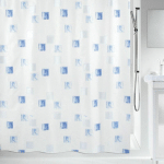 COLLECTION SPIRELLA MILANO, RIDEAU DE DOUCHE TEXTILE 180 X 200, 100% POLYESTER, BLEU