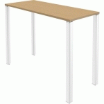 TABLE LOUNGE 4 PIEDS L120 X P60 X H105 CHÊNE CLAIR / BLANC