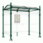 ABRI BUS 2.50 M PROVINCE 2 BARDAGES LAT. BOULE VERT 6005 - PROCITY