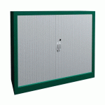 ARMOIRE À RIDEAUX LARGEUR 120 HAUTEUR 102 CM VERT-BLANC - MANUTAN COLLECTIVITÉS