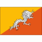 DRAPEAU BHOUTAN : DIMENSIONS - 40 X 60 CM