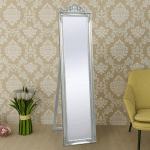 VIDAXL - MIROIR SUR PIED STYLE BAROQUE 160X40 CM ARGENT�