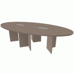 TABLE DE RÉUNION 280X140 CHÊNE GRIS AVEC TOP ACCESS - MANUTAN EXPERT