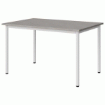 TABLE MALIBU 120X80 T5 4P STRA ABS BÉTON F186/BLC 9016