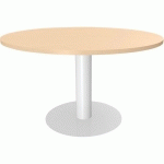 TABLE RONDE AZARI Ø120 P/CENTRAL CHÊNE/BLANC - SIMMOB