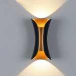 WOTTES - APPLIQUE MURALE LED ÉTANCHE EXTÉRIEURE SIMPLE LAMPE MURALE CRÉATIVE CHAMBRE SALON COULOIR INTÉRIEUR APPLIQUENOIR CHAUD - NOIR
