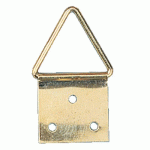 ATTACHES TABLEAU TRIANGULAIRES EN ACIER LAITONNÉ - 20 MM - SACHET DE 100 PIÈCES BRICOZOR