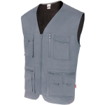 GILET SANS MANCHE REPORTER GRIS MULTIPOCHE GRIS XXXL - GRIS