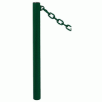 POTELET PROVINCE Ø76 MM CHAINES 1 ANNEAU INOX VERT 6005 - PROCITY
