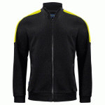 PROJOB 2129 SWEATSHIRT PRIO BICOLORE FULL ZIP NOIR/JAUNE - TAILLE XS