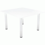 TAB. CONF. ELGA PIED TUBE 120X113CM PLT MÉLAMINÉ BLANC/BLANC - MBA