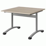 TABLE MALIBU 80X80 T3 DL STRA ABS ACACIA/GRIS 9006