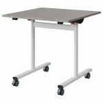 TABLE MALIBU RAB. 80X80 T6 DL STRA ABS BÉTON F186/BLC 9016