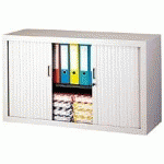 ARMOIRE HAUTE À RIDEAUX MONOBLOCS GÉNÉRIC 198 X 120 CM ANTHRACITE