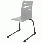 CHAISE COQUE YOGA PIÈTEMENT LUGE ACIER - GRIS/CARBONE - RODET