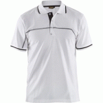 POLO BICOLORE BLANC/GRIS FONCÉ TAILLE XS - BLAKLADER