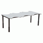 TABLE ERGO TECHNIC 205X110 RÉGLABLE COMPACT GRIS/NOIR - SUNSET CREATION