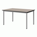 TABLE MALIBU 120X80 T4 4P STRA ANTIB ACACIA/NOIR GRIS 9006