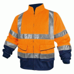 VESTE DE TRAVAIL HAUTE VISIBILITÉ ORANGE FLUO, TAILLE XXL
