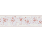 BRICOFLOR - FRISE PAPIER PEINT FLEURIE POUR SALON FRISE TAPISSERIE ROSE & BLANC CRÈME À FLEURS FRISE MURALE CHAMBRE ADULTE & BUREAU - ROSE, BLANC