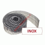 POINTES 16° 2.5X60 MM CRANTÉES INOX A2 TB FIL INOX ROULEAUX DE 300 CLOUS