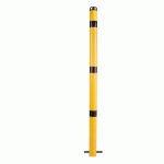 POTEAU ALUMINIUM D60 MM TÊTE CHAINE JAUNE/NOIR À SCELLER - CROSO