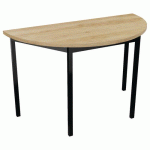 TABLE DE RÉUNION DEMI-LUNE TREFF 120X60 CHÊNE VIEILLI/ NOIR