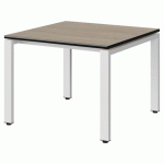 TABLE MALIBU 80X80 T3 SOUDÉ STR CHÊNE 1146/NOIR BLC 9016