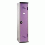 VESTIAIRE 1 COLONNE MONOBLOC CONFORT MODERNE INDUSTRIE SALISSANTE LILAS