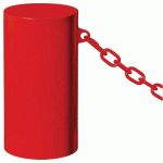 BORNE BARCELONE Ø 27 CM 1 ANNEAU - ZINC ROUGE 3020 - PROCITY