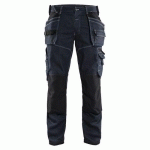 PANTALON DE TRAVAIL X1900 ARTISAN STRETCH 2D MARINE/NOIR TAILLE 38 - BLAKLADER