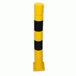 POTEAU FLEXIBLE À PLATINE Ø100MM - 800MM - NOIR/JAUNE - VISO